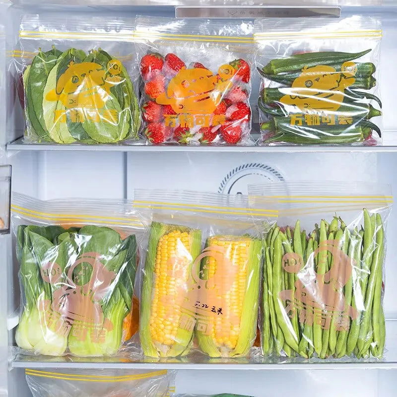 10/20/30Pcs Fresh Keeping Bag For Vegetable Fruit Storage Kitchen Food Freezing Preservation Zipper Sealed Bags - Slobuy