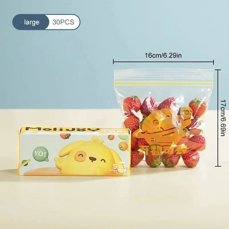 10/20/30Pcs Fresh Keeping Bag For Vegetable Fruit Storage Kitchen Food Freezing Preservation Zipper Sealed Bags - Slobuy