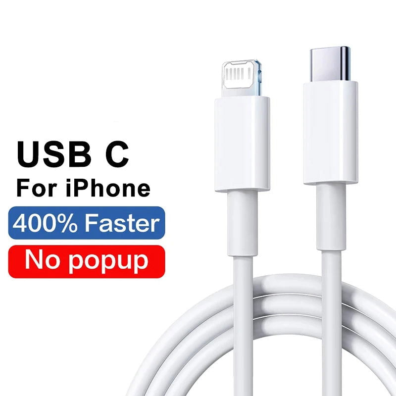 30W Fast Charging Cable For Apple iPhone 14 13 12 11 Pro Max Mini USB C Quick Cable For X XR XS 8 7 14 Plus SE Phone Accessories - Slobuy