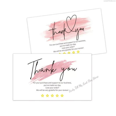 30 Pcs White Thank You Card Thank You For Your Order Card Praise Labels For Small Businesses Decor For Small Shop Gift Packet - Slobuy