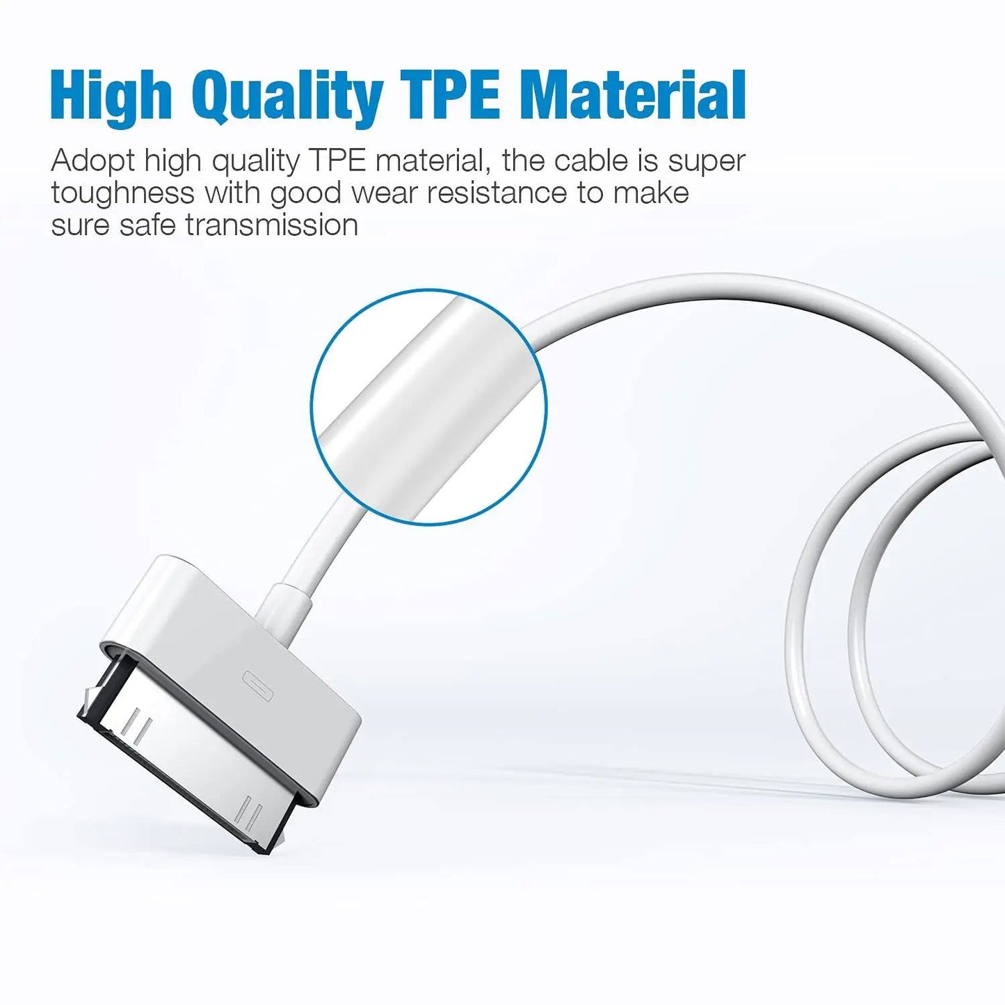 30 Pin Cord Adapter Accessories Nano Touch Charging Data Cable Usb Charger For IPhone 4 4s 3G 3GS IPad 1 2 3 IPod Mobile Phone - Slobuy