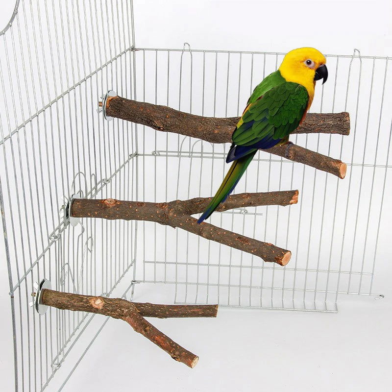 1pcs 15/20/30cm Birds Accessories Bird Cage Sticks Wooden Stuff Stand Tree Branch Perches Asesorips Para Aves Vogel Stokjes - Slobuy