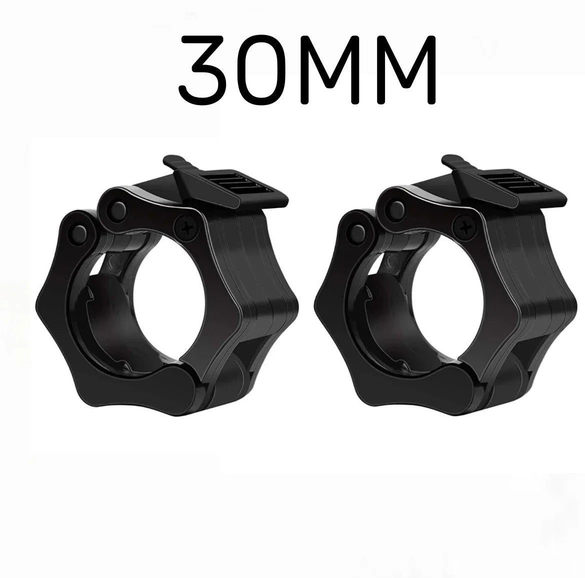2PCS 25/28/30mm Quick Release Barbell Clamps Spin lock Barbell Collars Weight Bar Clips for Weightlifting and Strength Training - Slobuy