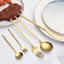 30pc Stainless steel cutlery set steak knife fruit fork dessert spoon set - Slobuy