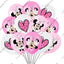 Disney 10/20/30pcs 12 Inch Pink Minnie Mouse Latex Balloon Party Supplies Party Balloon Balloons for Birthday Party Decorations - Slobuy
