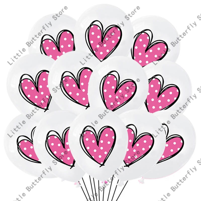 Disney 10/20/30pcs 12 Inch Pink Minnie Mouse Latex Balloon Party Supplies Party Balloon Balloons for Birthday Party Decorations - Slobuy