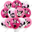 Disney 10/20/30pcs 12 Inch Pink Minnie Mouse Latex Balloon Party Supplies Party Balloon Balloons for Birthday Party Decorations - Slobuy