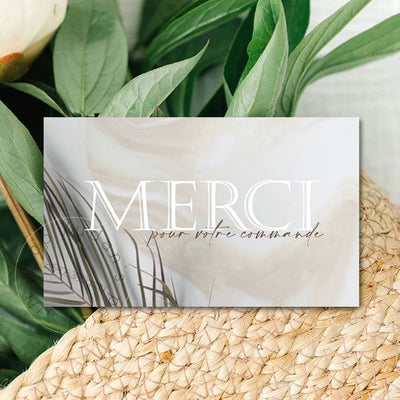 30pcs French MERCI Card Thank you for your support Thanks Greeting Card Appreciation Cardstock for Sellers Gift - Slobuy