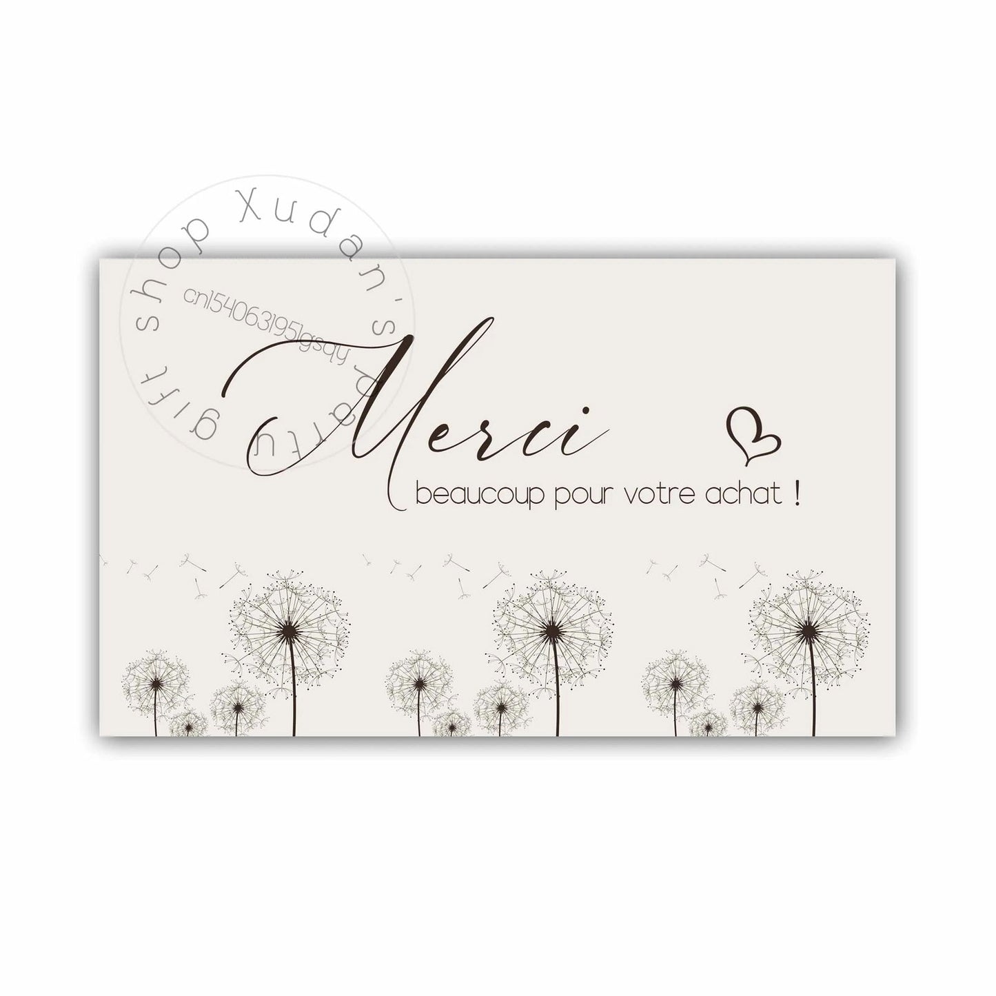 30pcs French MERCI Card Thank you for your support Thanks Greeting Card Appreciation Cardstock for Sellers Gift - Slobuy