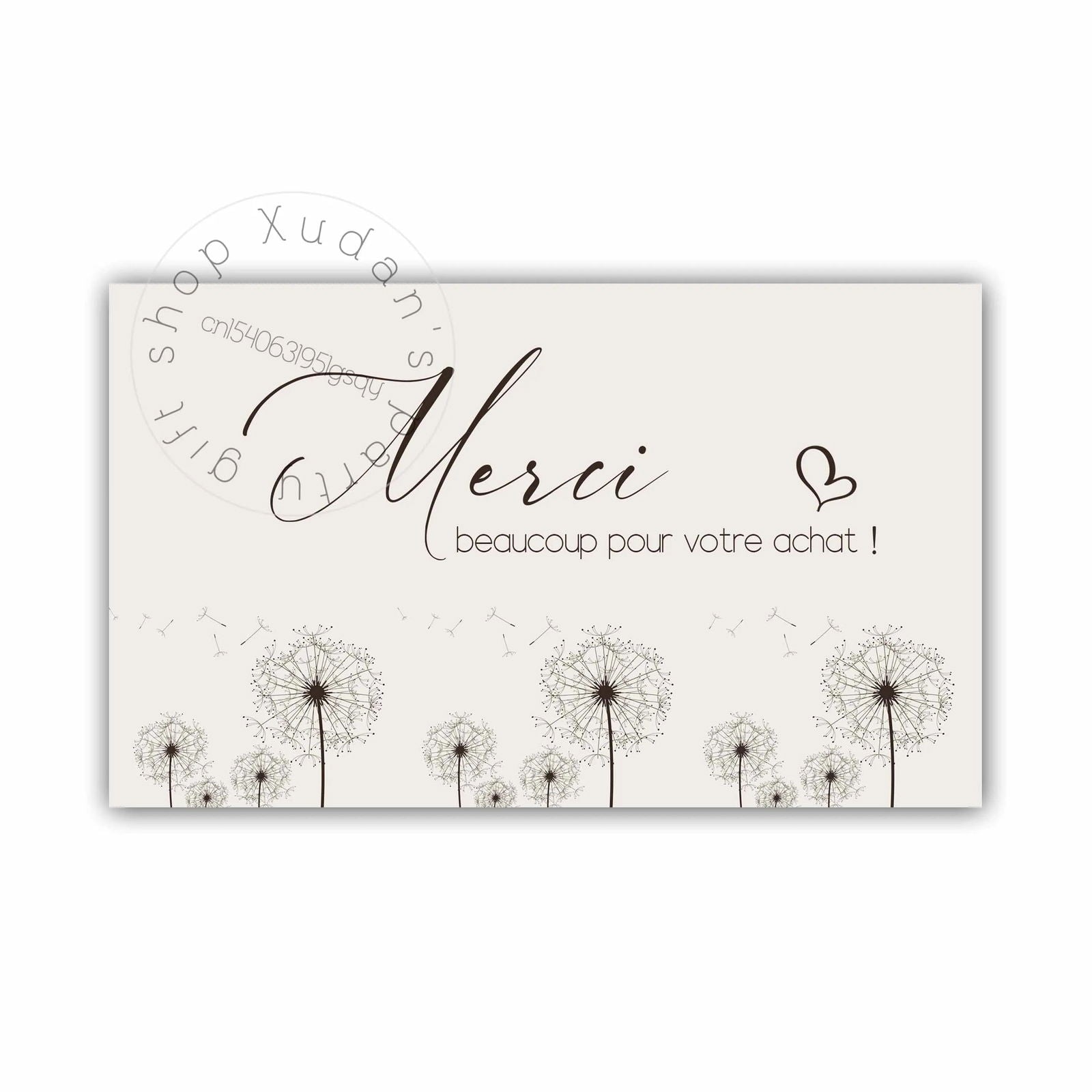 30pcs French MERCI Card Thank you for your support Thanks Greeting Card Appreciation Cardstock for Sellers Gift - Slobuy