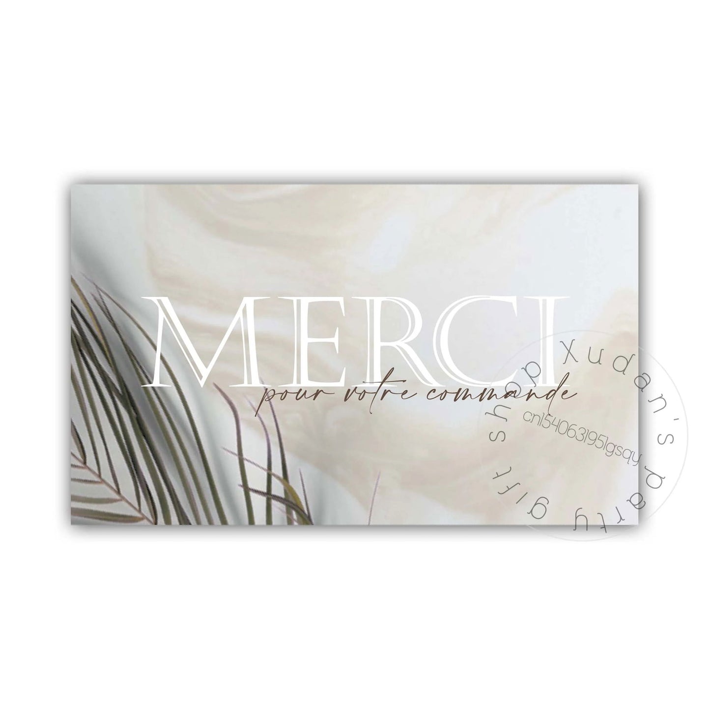 30pcs French MERCI Card Thank you for your support Thanks Greeting Card Appreciation Cardstock for Sellers Gift - Slobuy