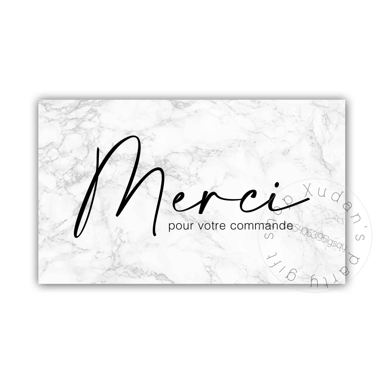 30pcs French MERCI Card Thank you for your support Thanks Greeting Card Appreciation Cardstock for Sellers Gift - Slobuy