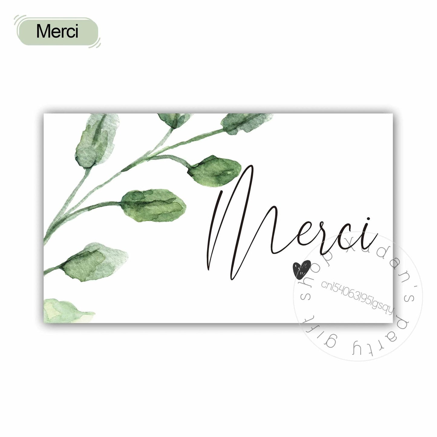30pcs French MERCI Card Thank you for your support Thanks Greeting Card Appreciation Cardstock for Sellers Gift - Slobuy