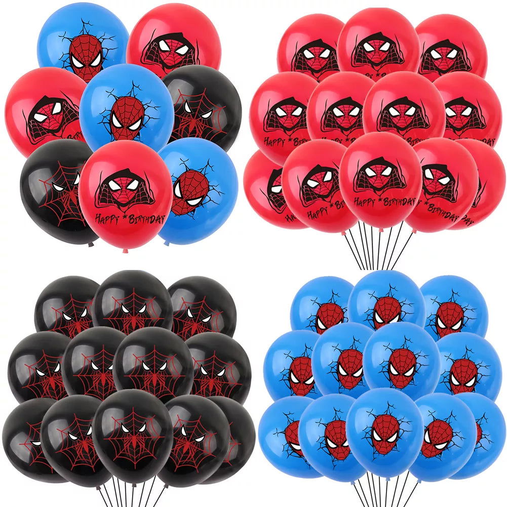 10/20/30pcs Spiderman 12 Inch Latex Balloons Air Globos Boys Birthday Party Decorations Toys For Kid Baby Shower Party Supplies - Slobuy