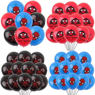 10/20/30pcs Spiderman 12 Inch Latex Balloons Air Globos Boys Birthday Party Decorations Toys For Kid Baby Shower Party Supplies - Slobuy