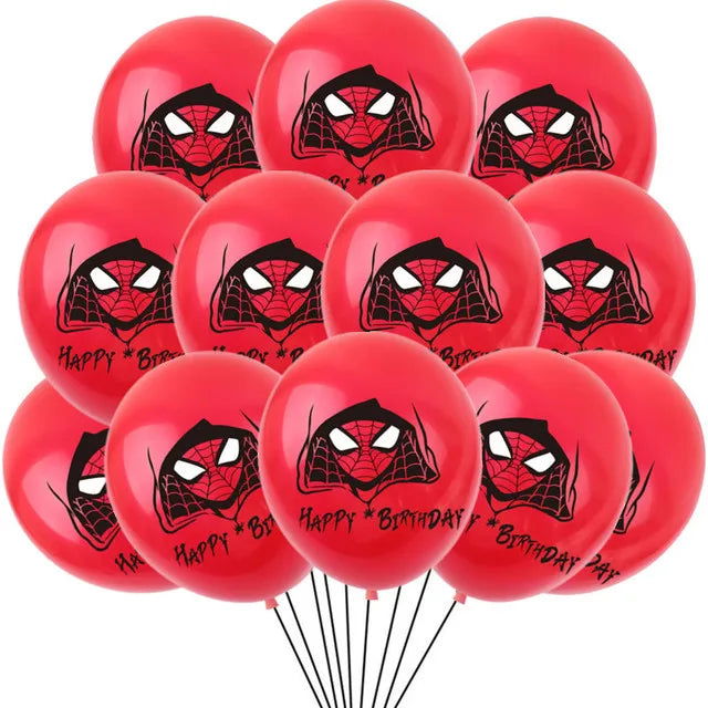 10/20/30pcs Spiderman 12 Inch Latex Balloons Air Globos Boys Birthday Party Decorations Toys For Kid Baby Shower Party Supplies - Slobuy