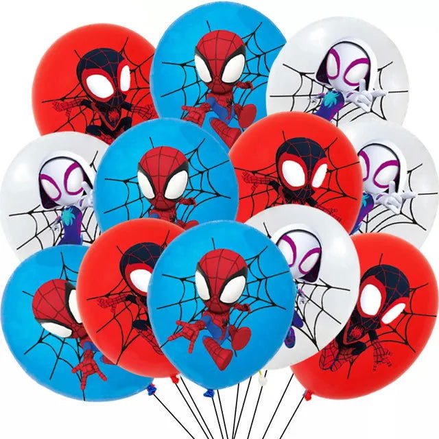 10/20/30pcs Spiderman 12 Inch Latex Balloons Air Globos Boys Birthday Party Decorations Toys For Kid Baby Shower Party Supplies - Slobuy