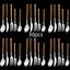 30pcs Stainless Steel Imitation Wooden Handle Cutlery Set Dinnerware Clamp Western Tableware Knife Fork Tea Spoon - Slobuy