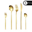 5pcs/30pcs Stainless steel cutlery set steak forks dessert spoons fruit forks are suitable for banquet restaurant guests - Slobuy