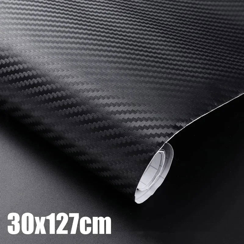 30x127cm Car 3D Carbon Fiber Roll Film Stickers DIY Vinyl Film Auto Interior Styling Carbon Fiber Decorative Decals - Slobuy