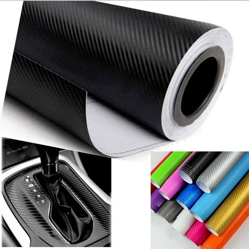 30x127cm Car 3D Carbon Fiber Roll Film Stickers DIY Vinyl Film Auto Interior Styling Carbon Fiber Decorative Decals - Slobuy