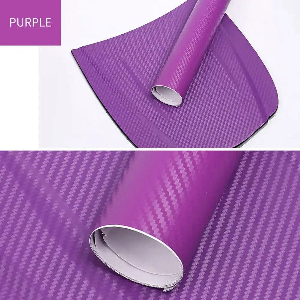 30x127cm Car 3D Carbon Fiber Roll Film Stickers DIY Vinyl Film Auto Interior Styling Carbon Fiber Decorative Decals - Slobuy