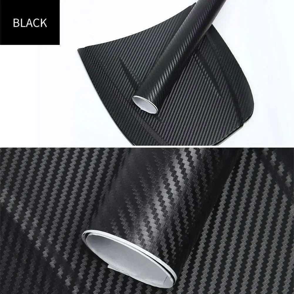 30x127cm Car 3D Carbon Fiber Roll Film Stickers DIY Vinyl Film Auto Interior Styling Carbon Fiber Decorative Decals - Slobuy
