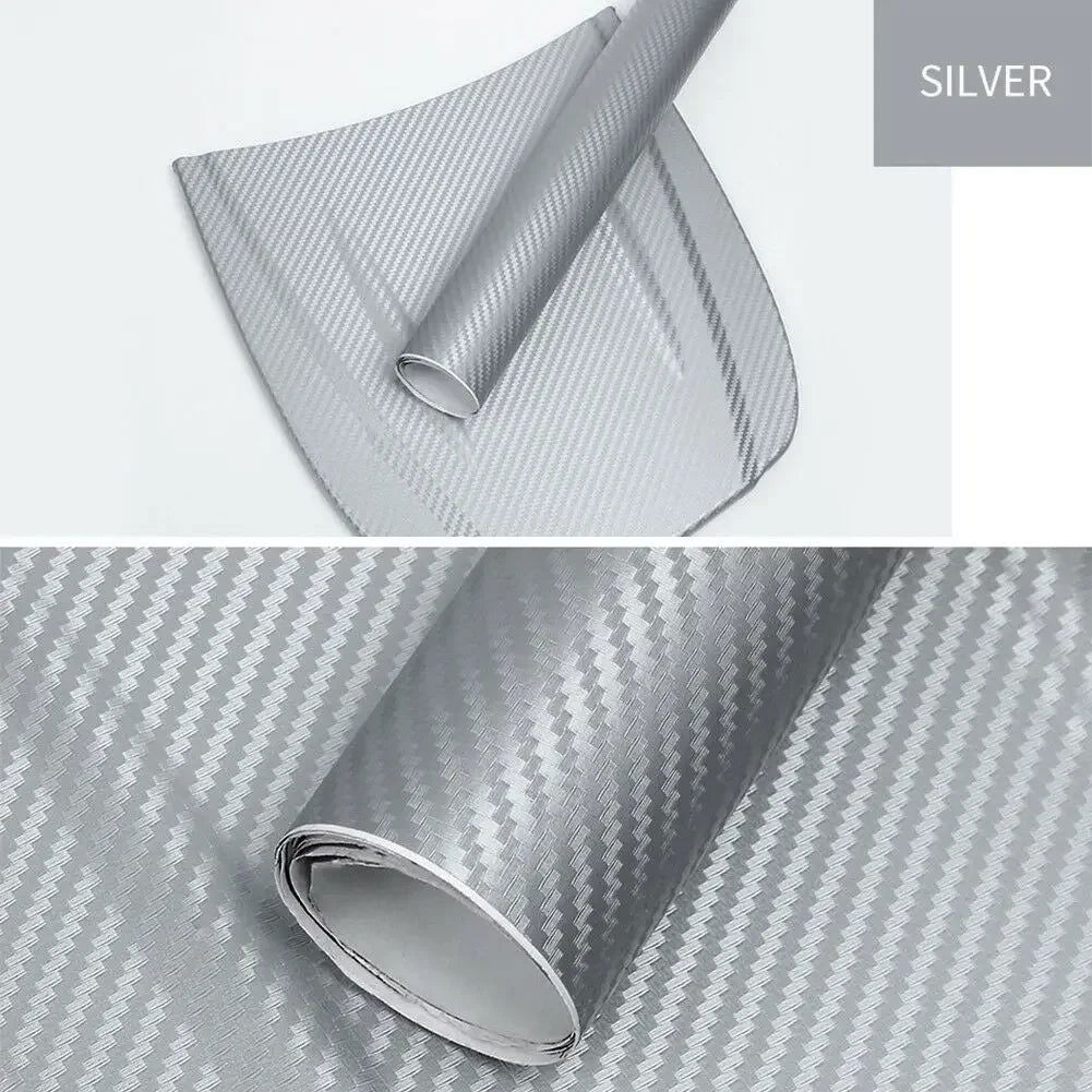 30x127cm Car 3D Carbon Fiber Roll Film Stickers DIY Vinyl Film Auto Interior Styling Carbon Fiber Decorative Decals - Slobuy