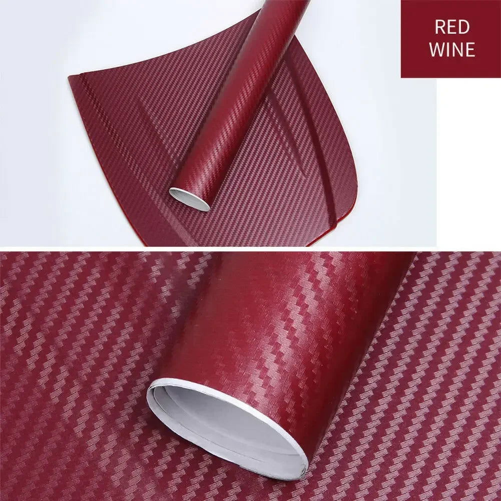 30x127cm Car 3D Carbon Fiber Roll Film Stickers DIY Vinyl Film Auto Interior Styling Carbon Fiber Decorative Decals - Slobuy