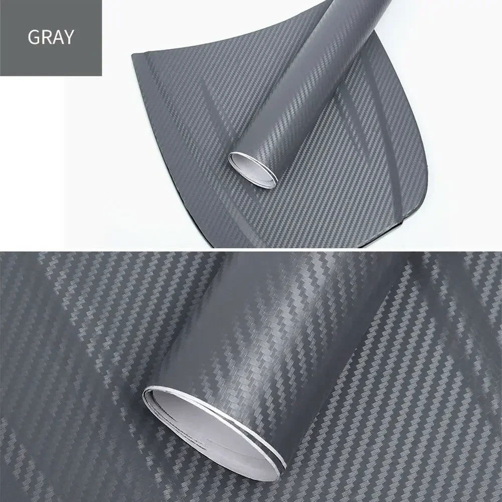 30x127cm Car 3D Carbon Fiber Roll Film Stickers DIY Vinyl Film Auto Interior Styling Carbon Fiber Decorative Decals - Slobuy