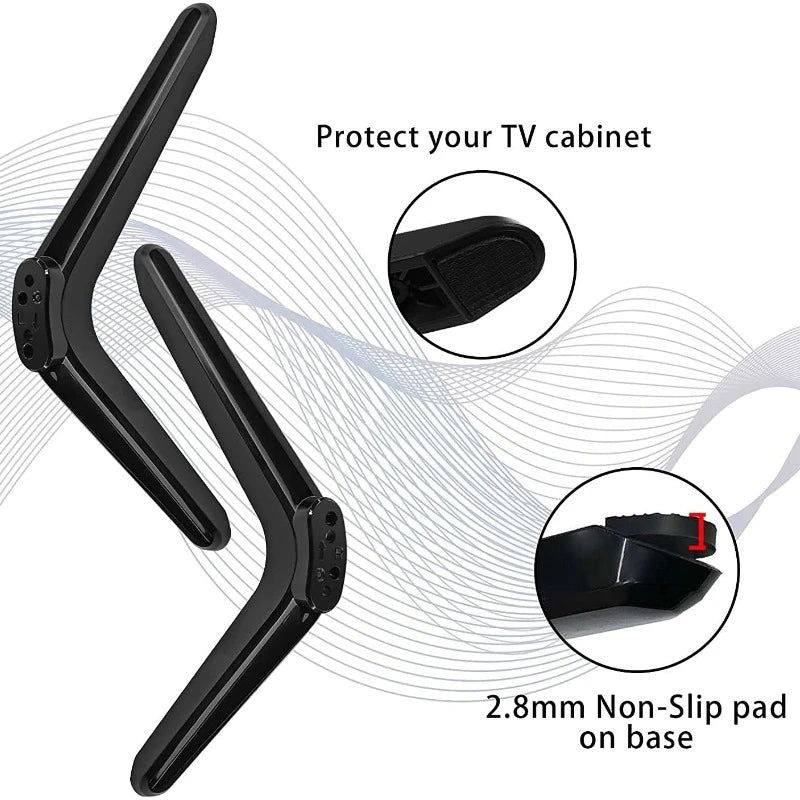 32-65 Inch Universal TV Base Pedestal Feet TV Stand Mount Table Top Desktop Bracket Accessories With Screw Sets - Slobuy