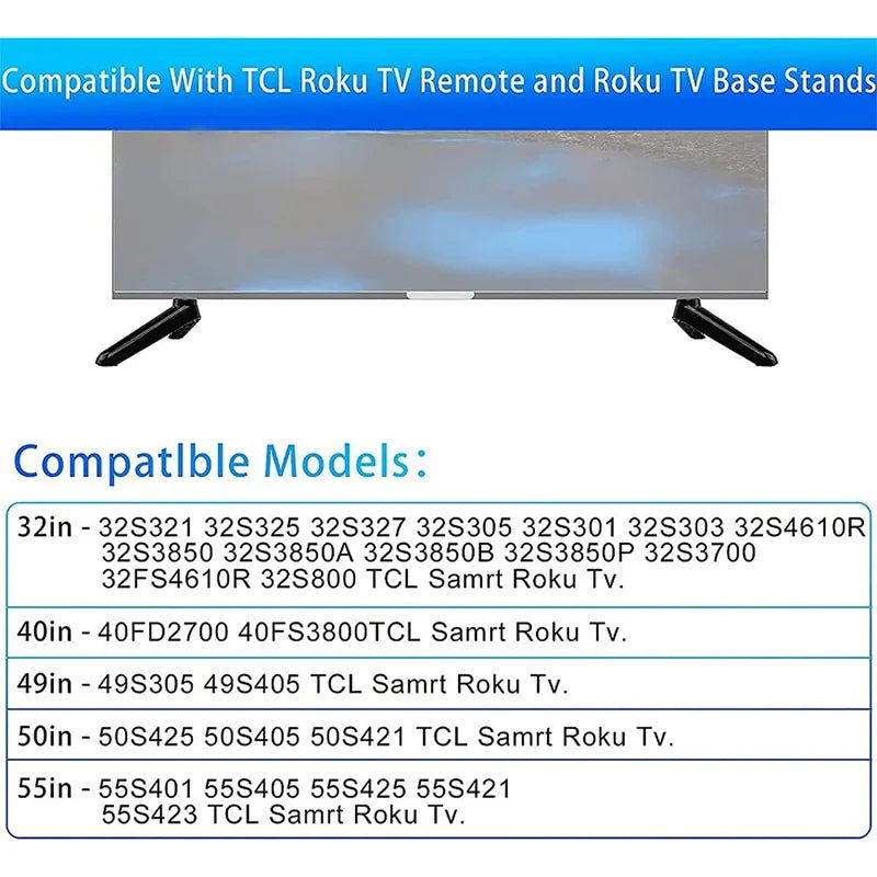 32-65 Inch Universal TV Base Pedestal Feet TV Stand Mount Table Top Desktop Bracket Accessories With Screw Sets - Slobuy