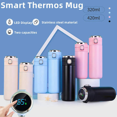 320ml 420ml Stainless Steel Smart Thermos Bottle LED Temperature Display Thermal Mug Insulated Tumbler taza termica garrafa copo - Slobuy