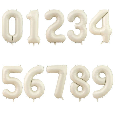 32 Inch Number Balloons Birthday Party Decoration 1St Helium Digit Balloon Wedding Decor Globos Baby Shower Caramel Color - Slobuy