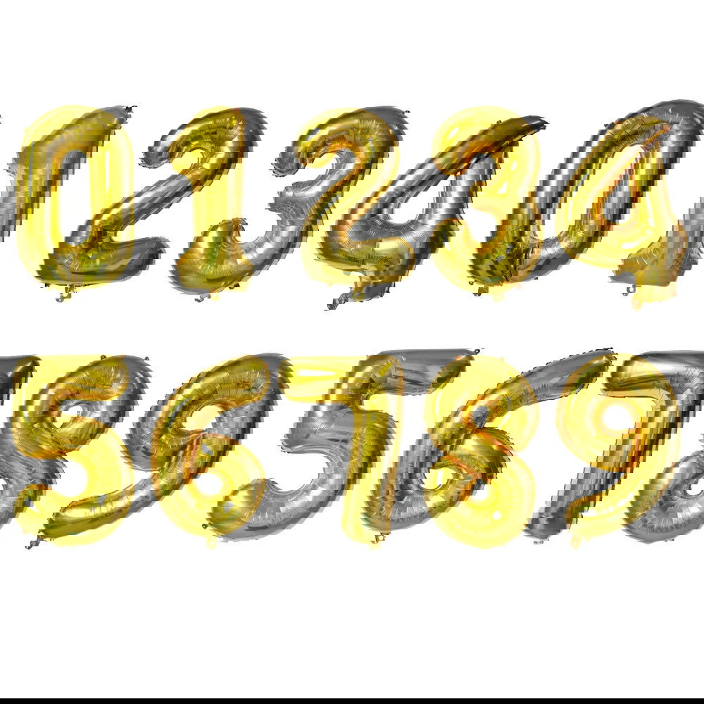32inch Gold Blue Red Number Foil Balloons 1 2 3 4 5 6 7 8 9 18 years Old Birthday Party Wedding Decoration Baby Shower Globos - Slobuy