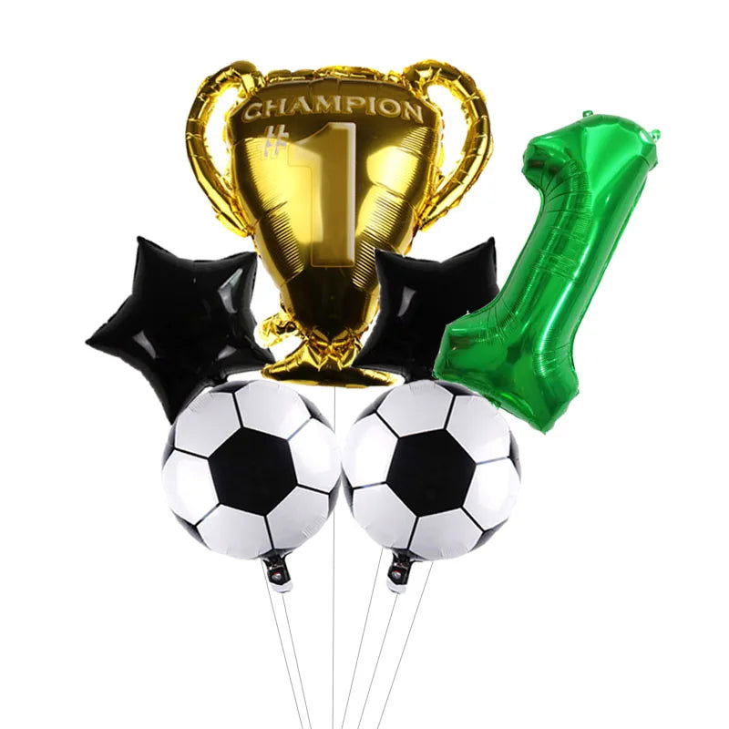 32inch Green Digit Number Globos Football Helium Balloons Trophy Balloon Children's Gifts Birthday Party Decorations Kids - Slobuy