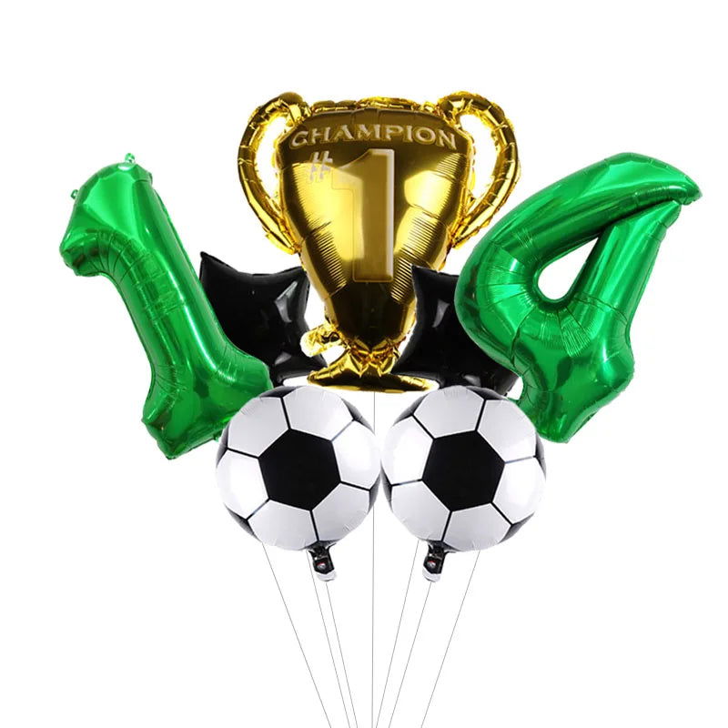 32inch Green Digit Number Globos Football Helium Balloons Trophy Balloon Children's Gifts Birthday Party Decorations Kids - Slobuy