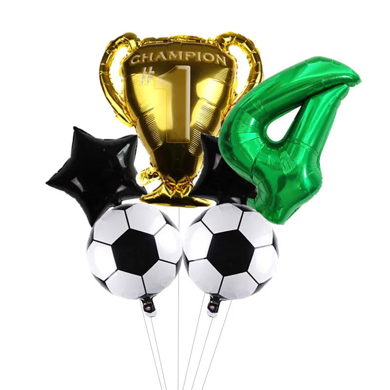 32inch Green Digit Number Globos Football Helium Balloons Trophy Balloon Children's Gifts Birthday Party Decorations Kids - Slobuy
