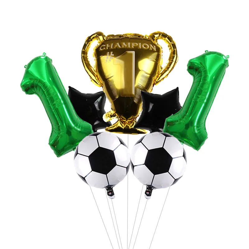 32inch Green Digit Number Globos Football Helium Balloons Trophy Balloon Children's Gifts Birthday Party Decorations Kids - Slobuy
