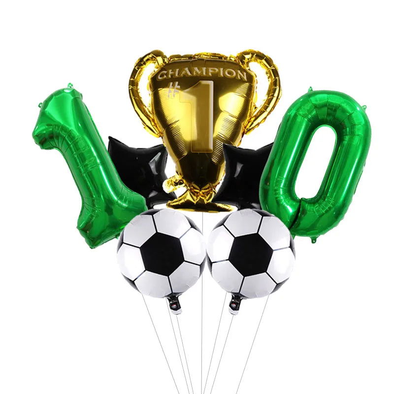 32inch Green Digit Number Globos Football Helium Balloons Trophy Balloon Children's Gifts Birthday Party Decorations Kids - Slobuy