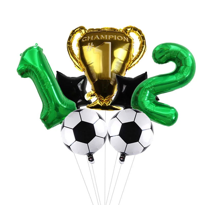 32inch Green Digit Number Globos Football Helium Balloons Trophy Balloon Children's Gifts Birthday Party Decorations Kids - Slobuy