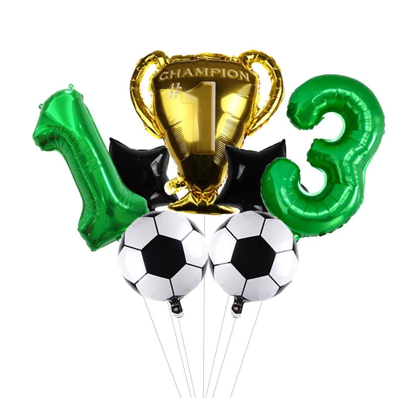 32inch Green Digit Number Globos Football Helium Balloons Trophy Balloon Children's Gifts Birthday Party Decorations Kids - Slobuy