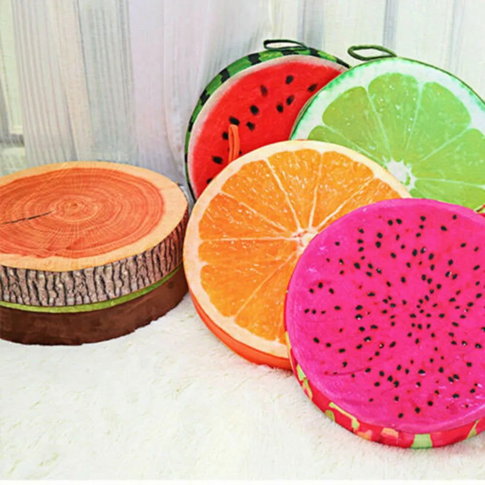 33cm Cushion Fruit Shape For  In-bed Reading And Watching Back And Head Pillow Round Cushion Lint-free - Slobuy