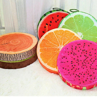 33cm Cushion Fruit Shape For  In-bed Reading And Watching Back And Head Pillow Round Cushion Lint-free - Slobuy