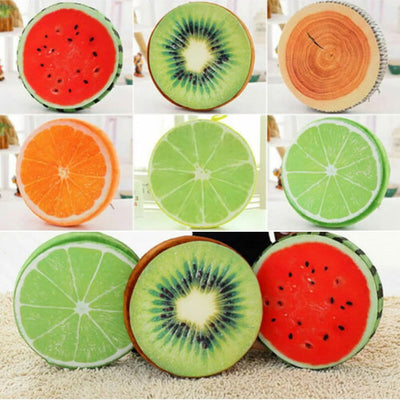 33cm Cushion Fruit Shape For  In-bed Reading And Watching Back And Head Pillow Round Cushion Lint-free - Slobuy