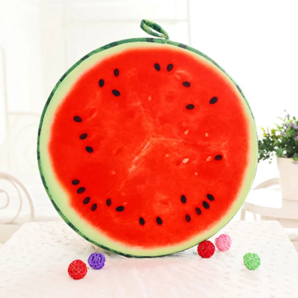 33cm Cushion Fruit Shape For  In-bed Reading And Watching Back And Head Pillow Round Cushion Lint-free - Slobuy