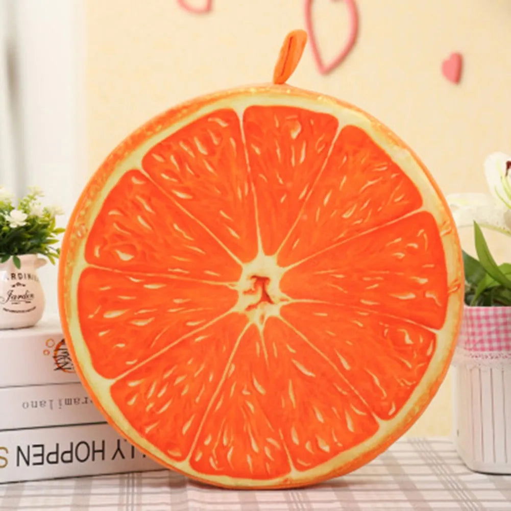 33cm Cushion Fruit Shape For  In-bed Reading And Watching Back And Head Pillow Round Cushion Lint-free - Slobuy