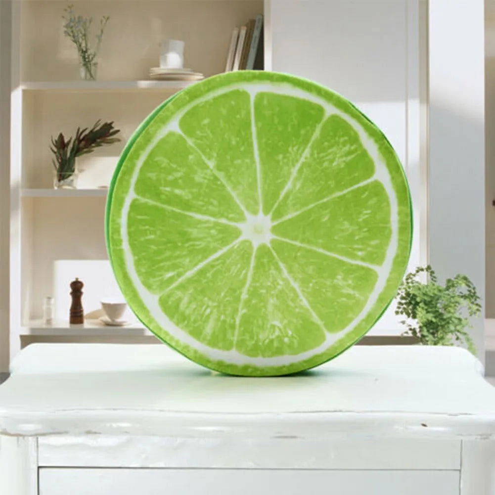 33cm Cushion Fruit Shape For  In-bed Reading And Watching Back And Head Pillow Round Cushion Lint-free - Slobuy