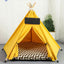 Pet Teepee Dog Cat Bed Tent with Thick Cushion Portable Puppy Houses for Cats Dogs Rabbits Up to 15kg/33lbs - Slobuy