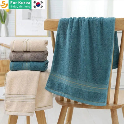 34*70CM Pure Cotton Towel Single Pack 100G Bathroom Household Thick Soft Towel Three Colors Do Not Fade - Slobuy
